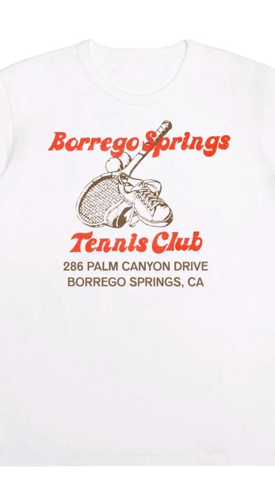 A white t-shirt designed by The Courts