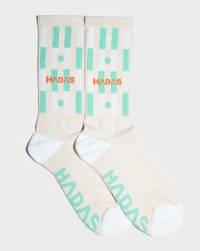 Colorful biege and green Hadas socks