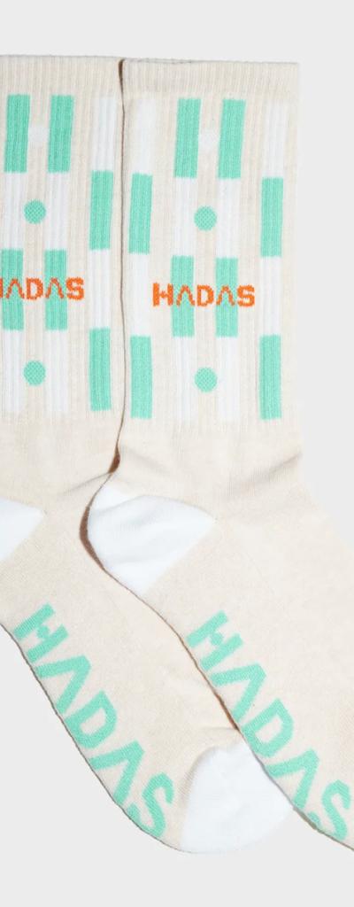 Colorful biege and green Hadas socks