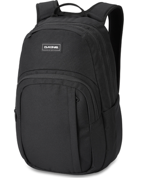 A black Dakine backpack on a white backdrop