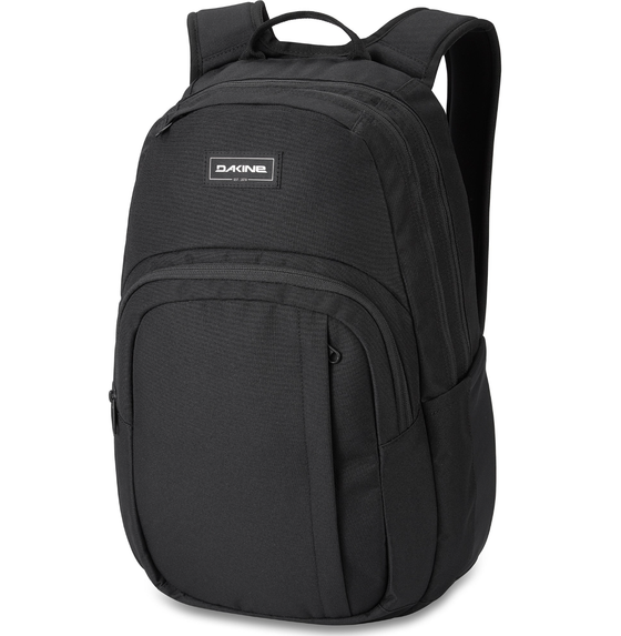 A black Dakine backpack on a white backdrop