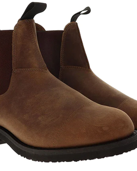 A pair of brown Canada West Slip-on work boots