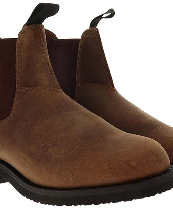 A pair of brown Canada West Slip-on work boots