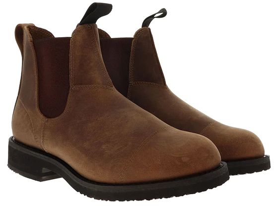 A pair of brown Canada West Slip-on work boots