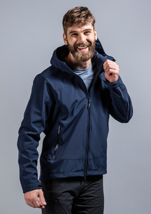 A man wearing a dark blue Tatonka winter jacket