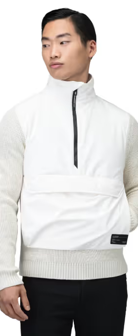 A man wearing a white futuristic Nobi jacket