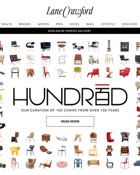 The landing page for the Lane Crawford Website (April, 2023)