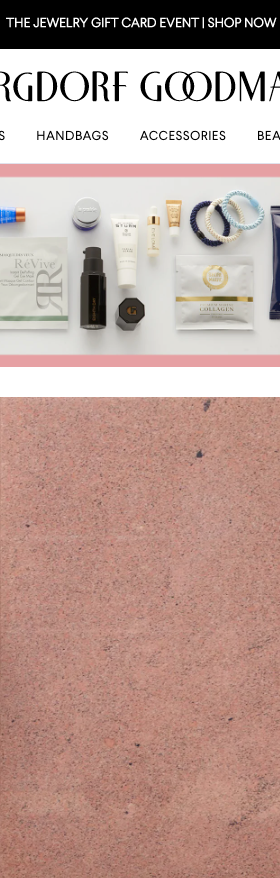 The landing page for the Bergdorf Goodman Website (April, 2023)