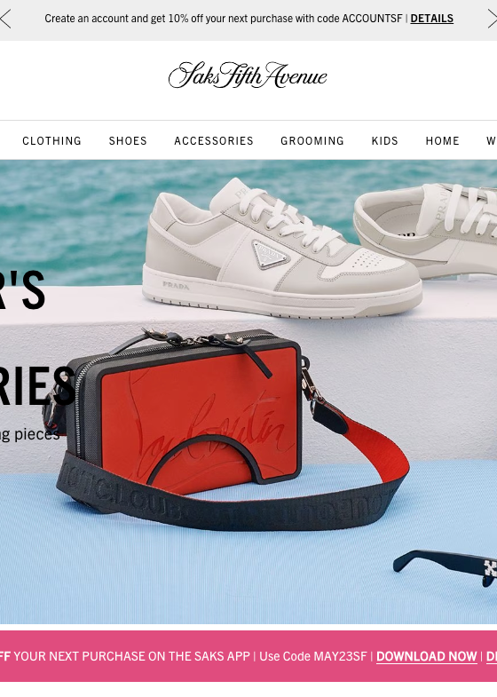 The landing page for the Barney NYC Website (April, 2023)