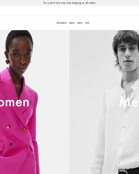 The landing page for the Mytheresa Website (April, 2023)