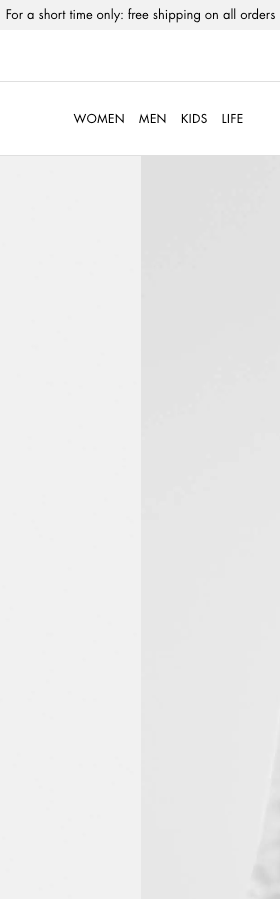 The landing page for the Mytheresa Website (April, 2023)
