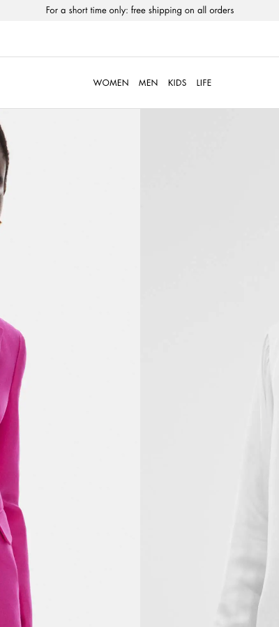 The landing page for the Mytheresa Website (April, 2023)