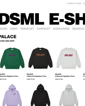 The landing page for the Dover Street Market Website (April, 2023)