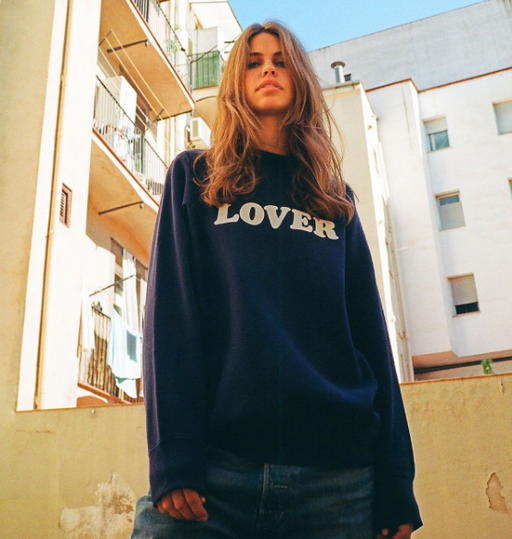 A woman wearing a Bianca Chandon 'Lover' long-sleeve