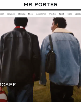 The landing page for the Mr. Porter Website (September, 2023)