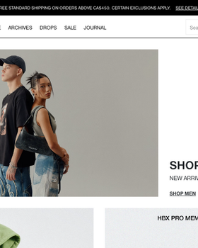 The landing page for HBX website (September, 2023)