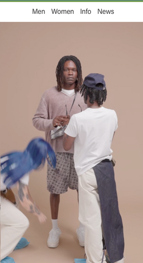 The landing page for Notre Shop Website (September, 2023)