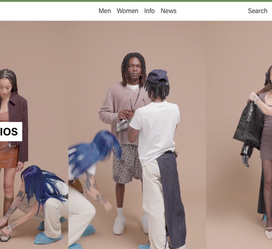 The landing page for Notre Shop Website (September, 2023)