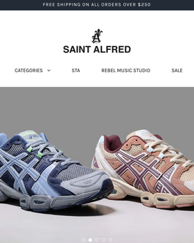The landing page for Saint Alfred website (September, 2023)