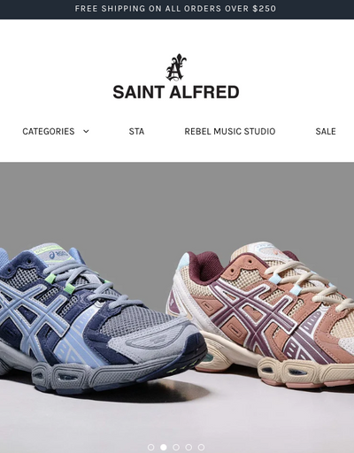 The landing page for Saint Alfred website (September, 2023)