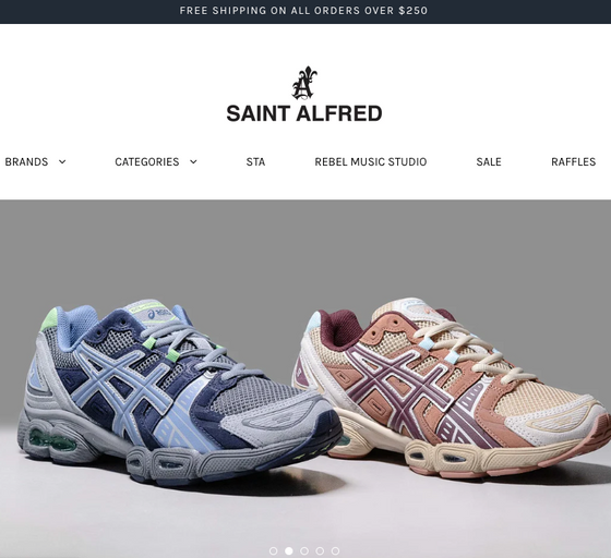 The landing page for Saint Alfred website (September, 2023)