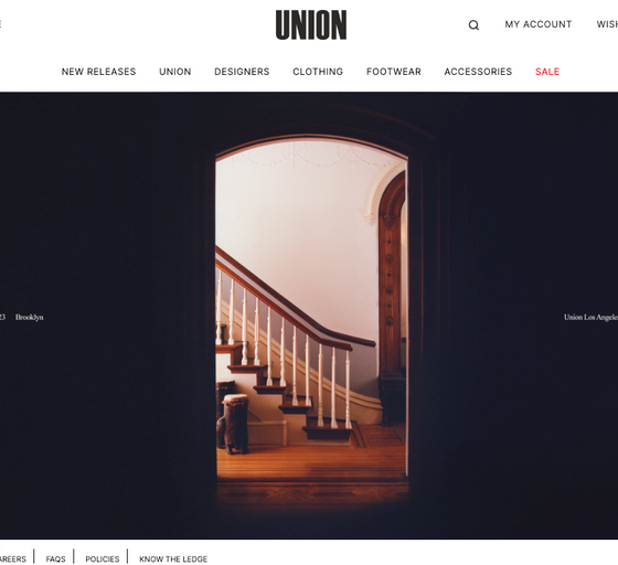 The landing page for Union website (September, 2023)