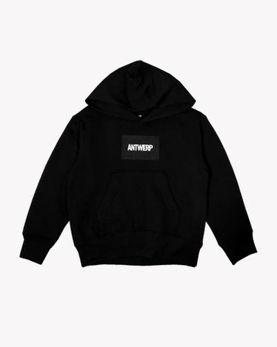 A black hoodie by Vier Antwerp