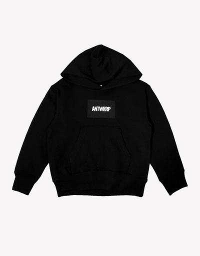 A black hoodie by Vier Antwerp