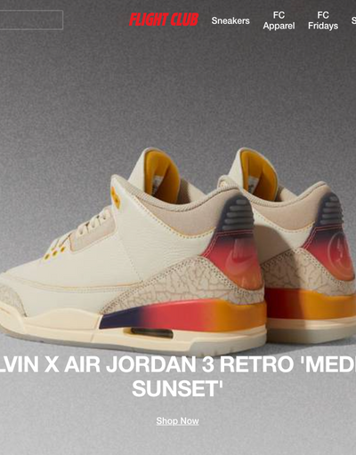 The landing page for FlightClub website (September, 2023)