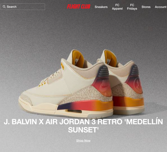The landing page for FlightClub website (September, 2023)