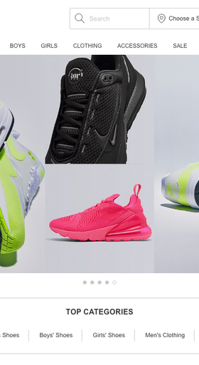 The landing page for Finish Line website (September, 2023)