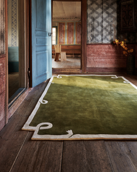 A Nordic Knots green rug