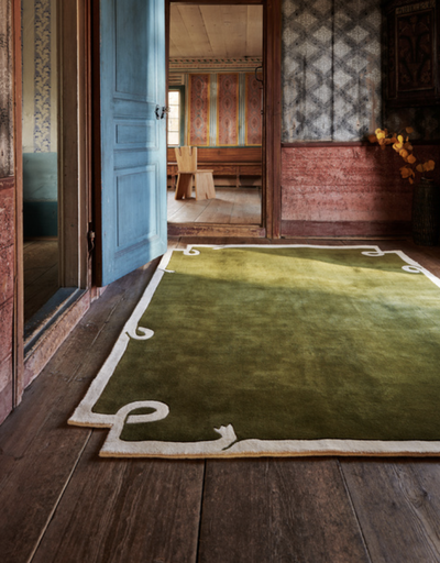 A Nordic Knots green rug