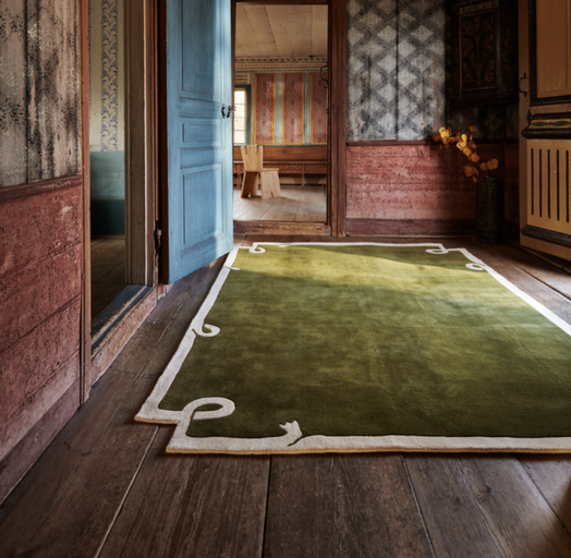 A Nordic Knots green rug