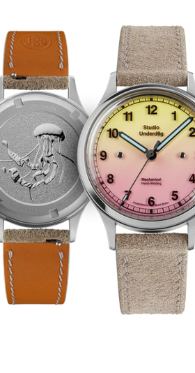 A close up of Studio Underd0g watches in different colors