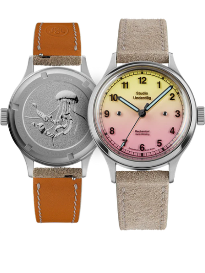 A close up of Studio Underd0g watches in different colors