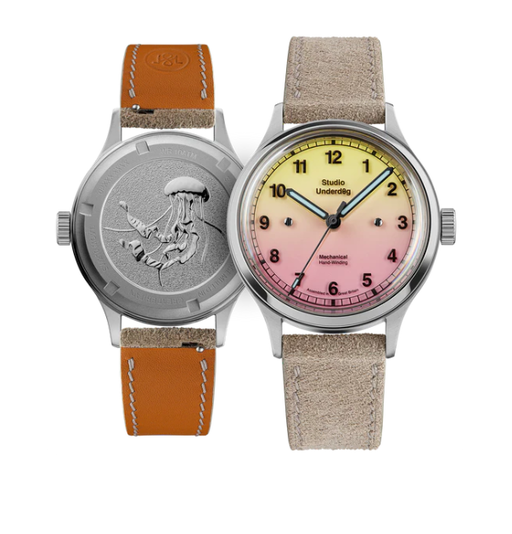 A close up of Studio Underd0g watches in different colors