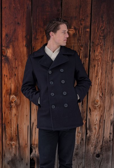 A man wearing a Schott NYC suit in black