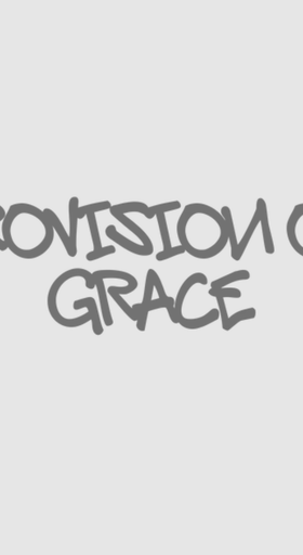 Provision of Grace cursive logo on a whitebackground