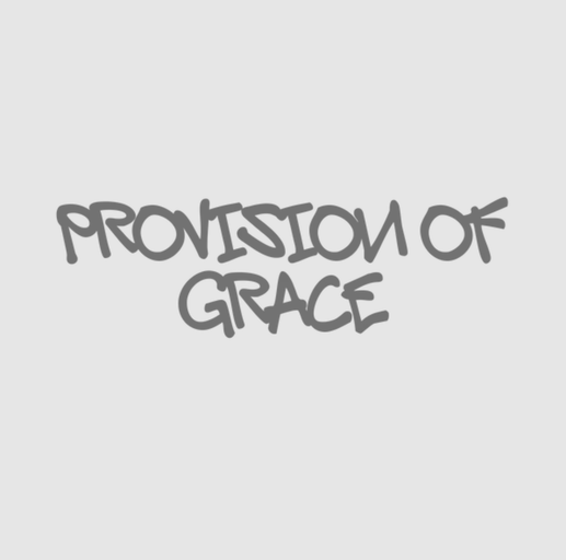 Provision of Grace cursive logo on a whitebackground