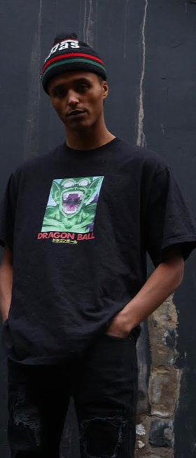 A man wearing a 6Portals black t-shirt