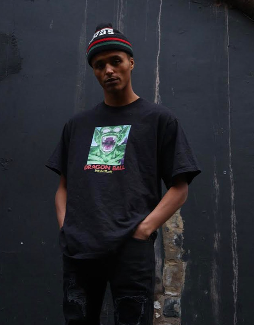 A man wearing a 6Portals black t-shirt