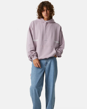 A man wearing terminate toadstool oversized hoodie