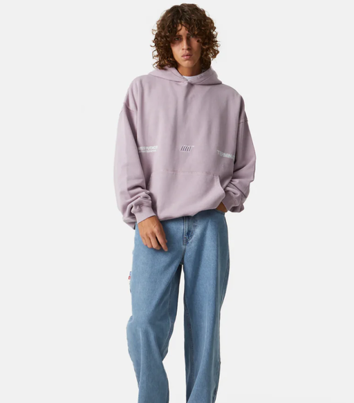 A man wearing terminate toadstool oversized hoodie
