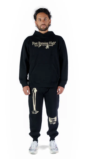 A man wearing prh ds hoodie jetty