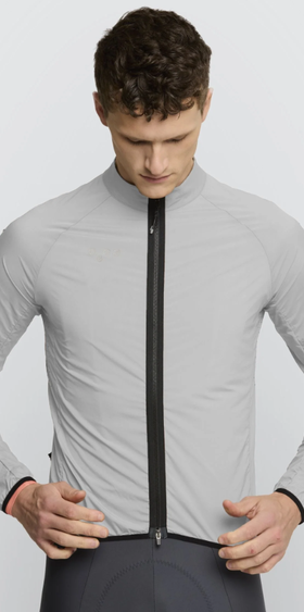 A man wearing ultralight packable jacket - vapour