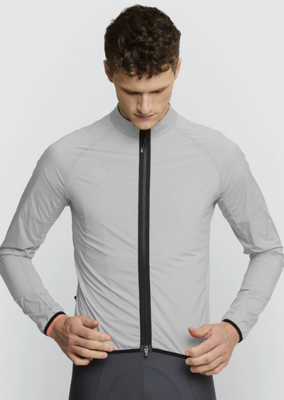 A man wearing ultralight packable jacket - vapour
