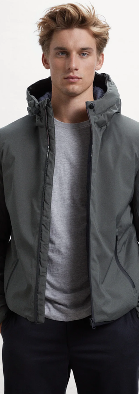 A man wearing green cartes jacket