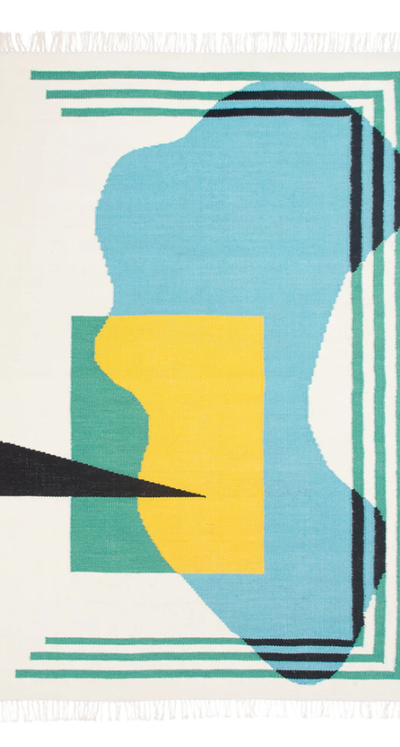 An image of Lunette flatwoven rug
