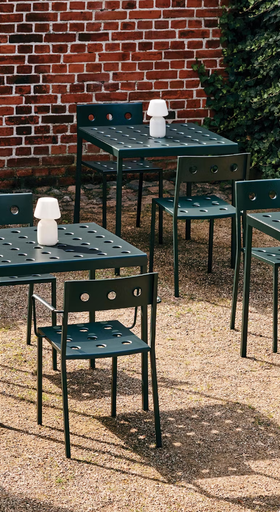An image of balcony cafe table by Hay